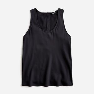 🛍️ J CREW - NWT - Sleeveless Shell Top Everyday Crepe - Black - Size Large